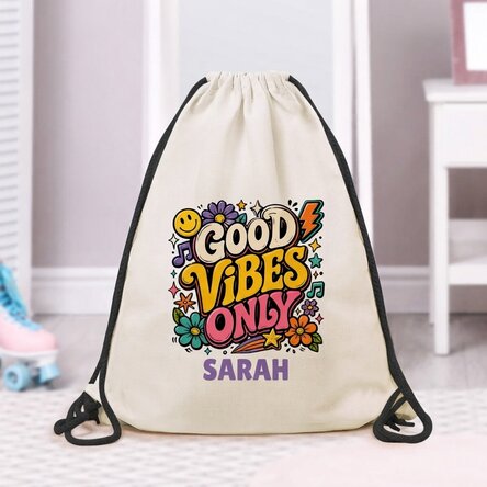 Batoh s vlastním nápisem – Good vibes only