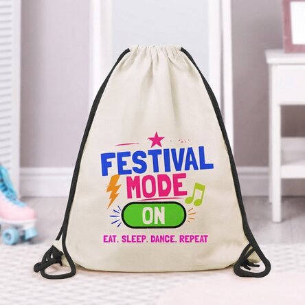 Batoh s vlastním nápisem – Festival mode on