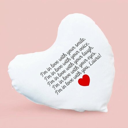 Personalizovaný polštář ve tvaru srdce – I'm in love with you