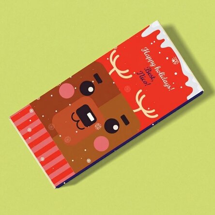Čokoláda s vlastním textem k Vánocům – Rudolf