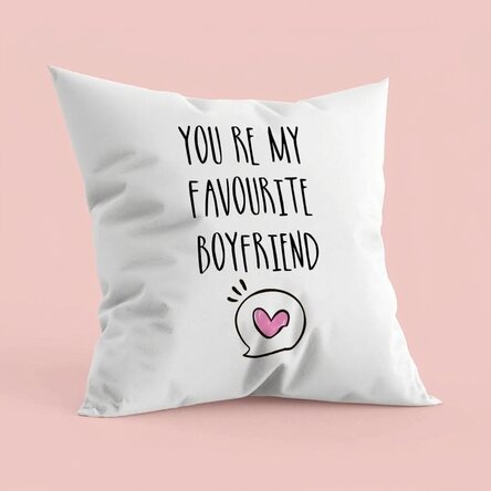 Personalizovaný polštář s nápisem – Favourite boyfriend