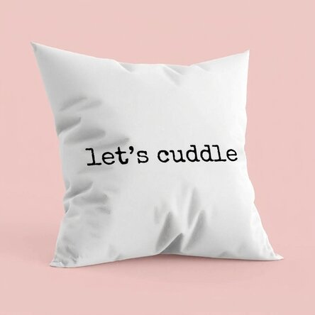 Polštář s vlastním textem – Let's cuddle
