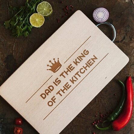 Customised chopping board - The King Of The Kitchen