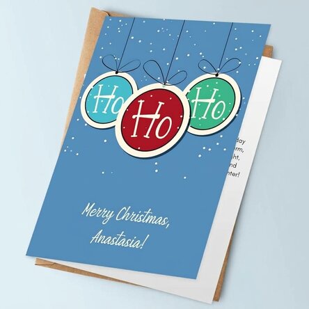 Personalizované přání – Globe ho, ho, ho!