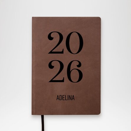 Personalised leather diary with text - Daily Diary