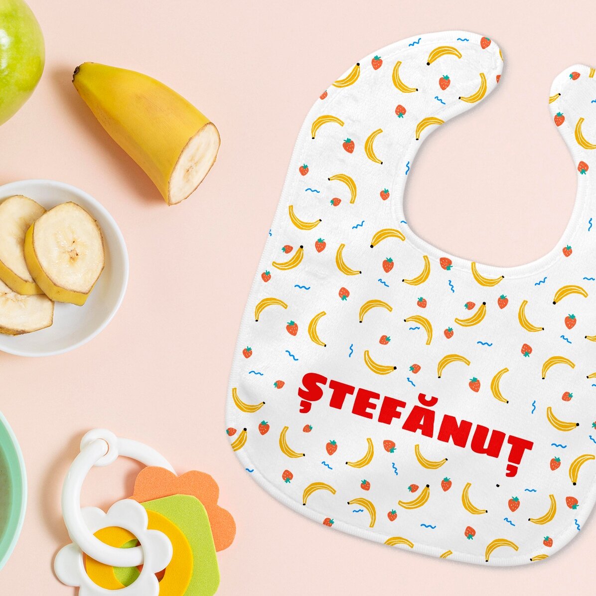 Dětská bryndáčka s vlastním jménem – Banana