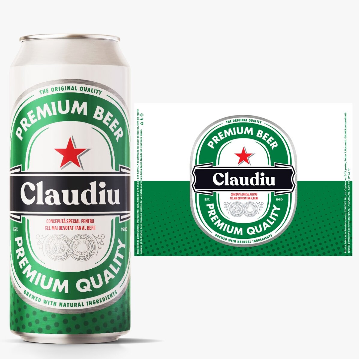 Pivo v plechovce s vlastním textem – Nejvěrnější fanoušek piva
