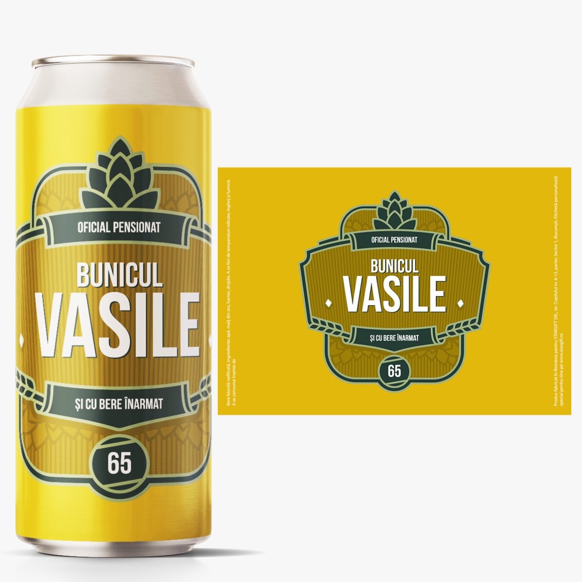 Pivo v plechovce s vlastním textem – Šablona k odchodu do důchodu