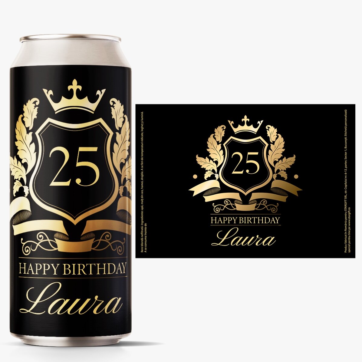 Pivo v plechovce s vlastním textem – Royalty