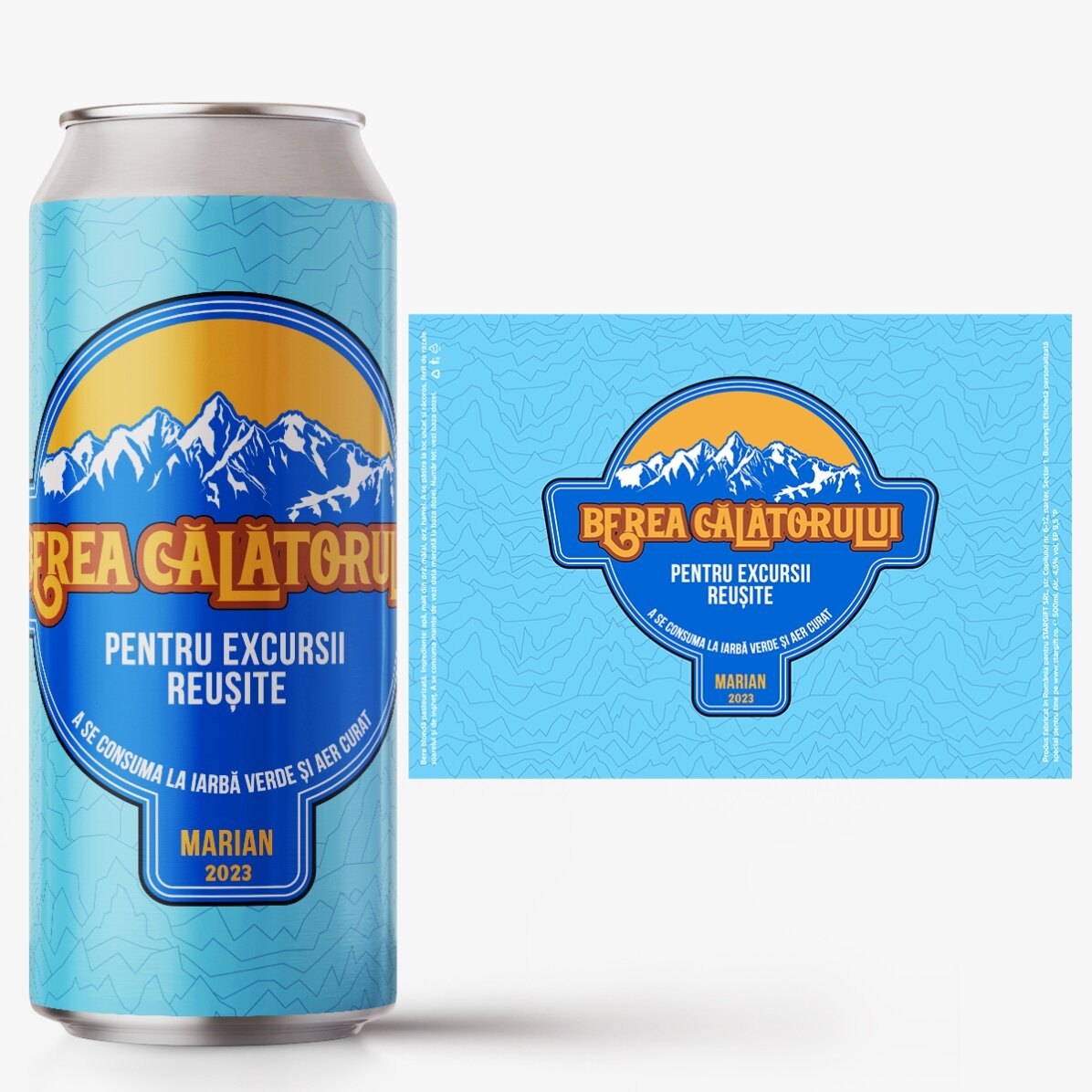 Pivo v plechovce s vlastním textem – Pivo pro cestovatele