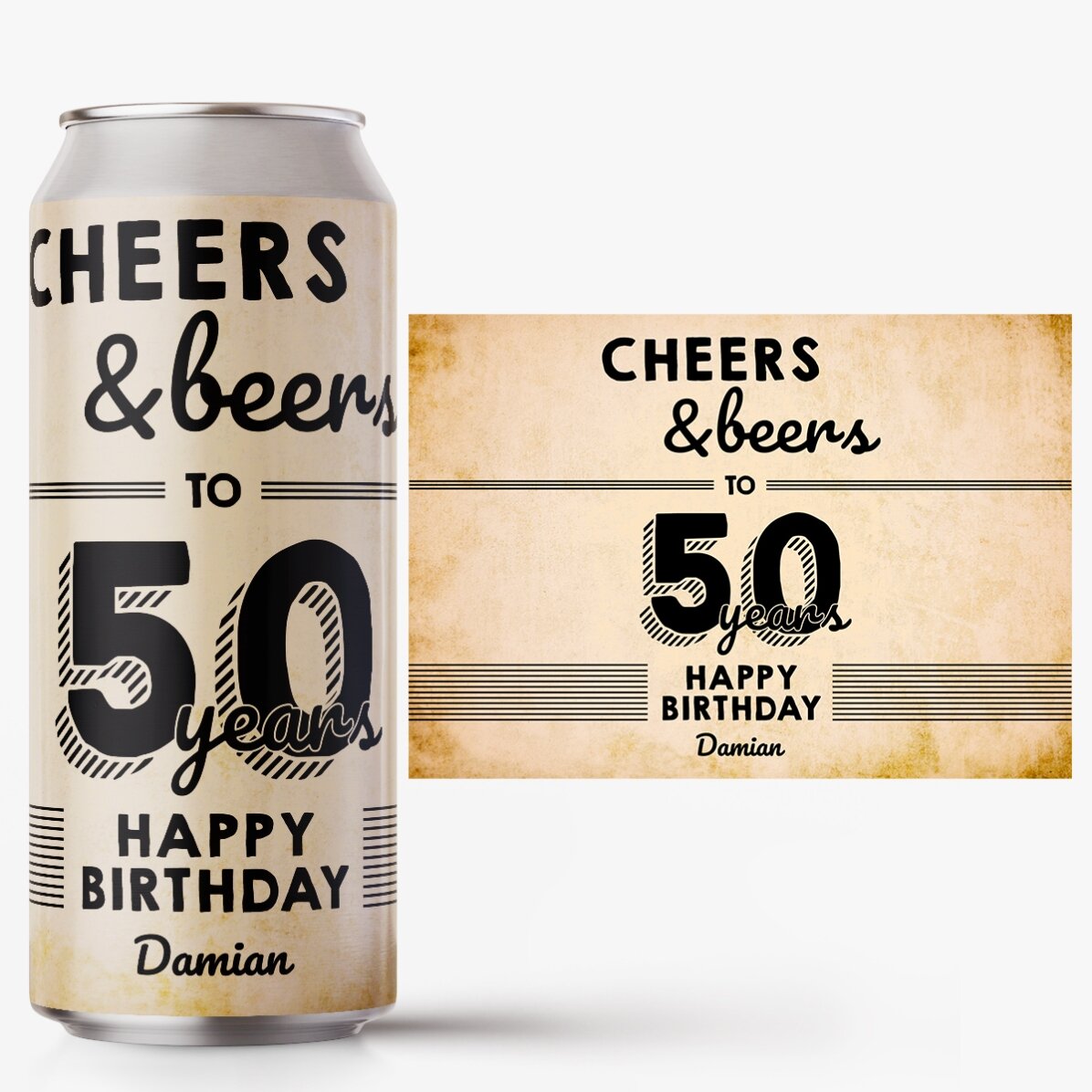 Pivo v plechovce s vlastním textem – Cheers & Beers