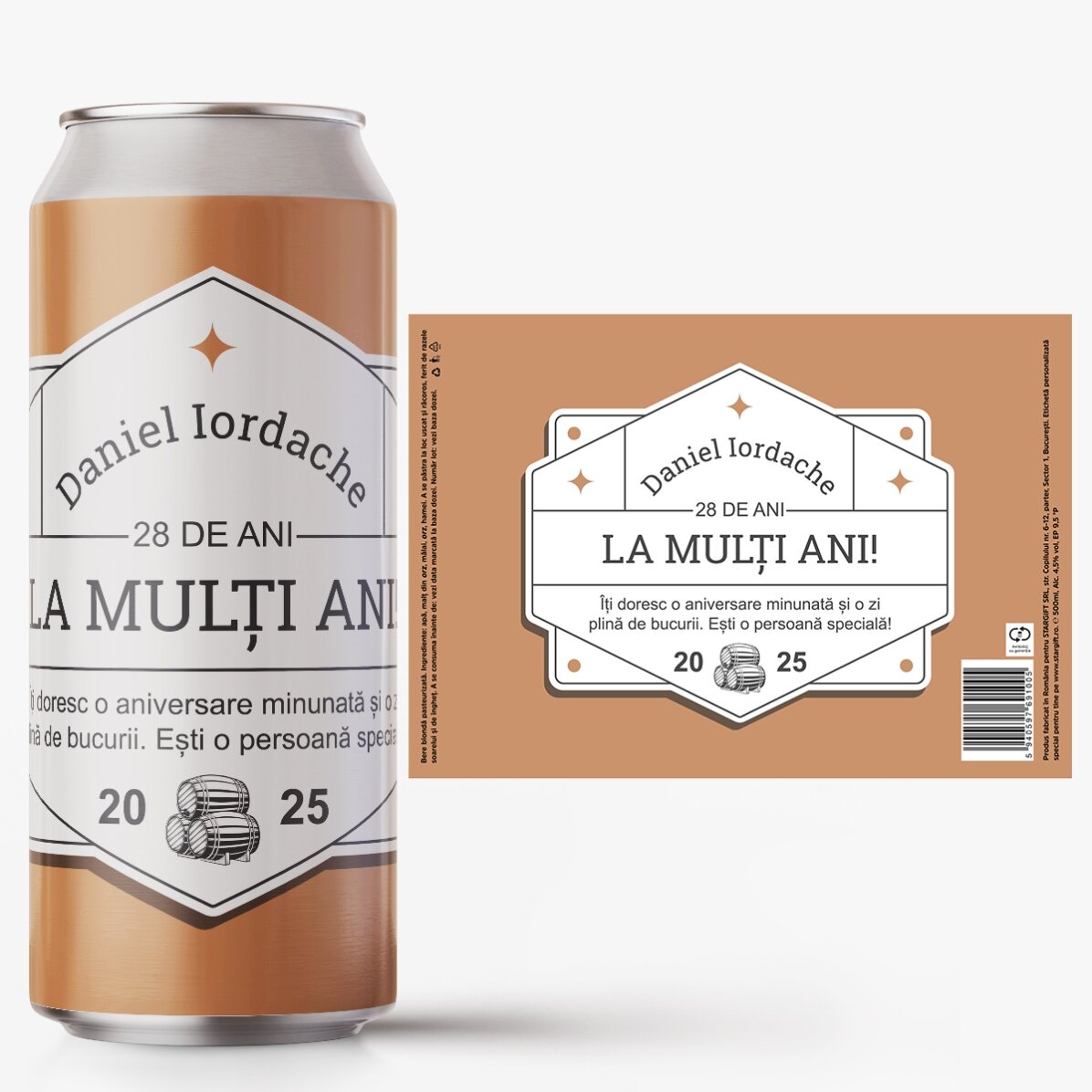 Pivo v plechovce s vlastním textem – Classic beer