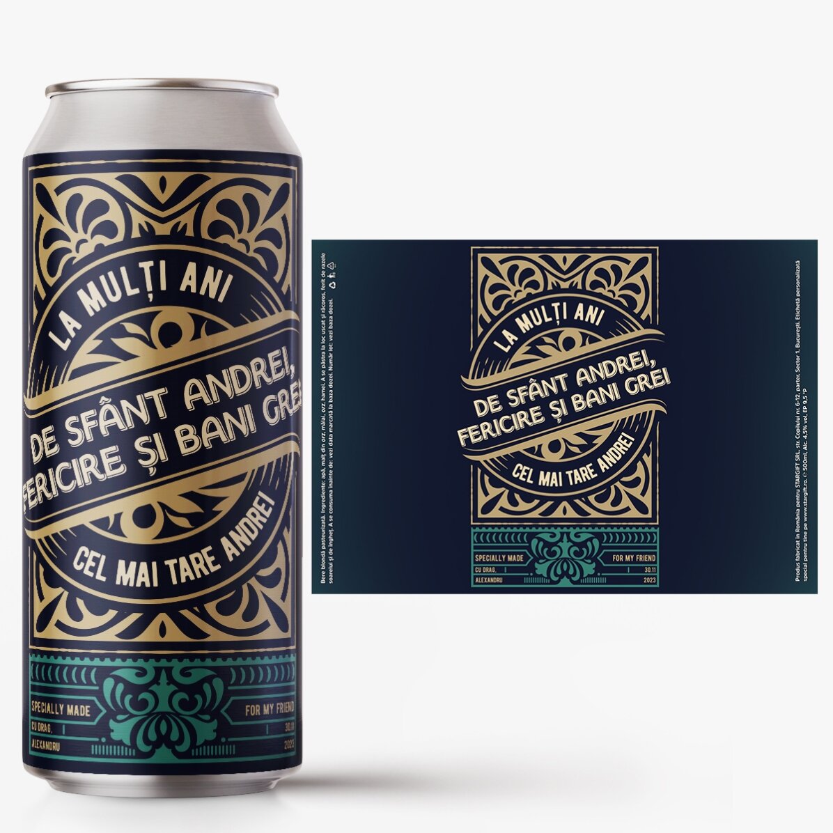 Pivo v plechovce s vlastním textem – For The Best