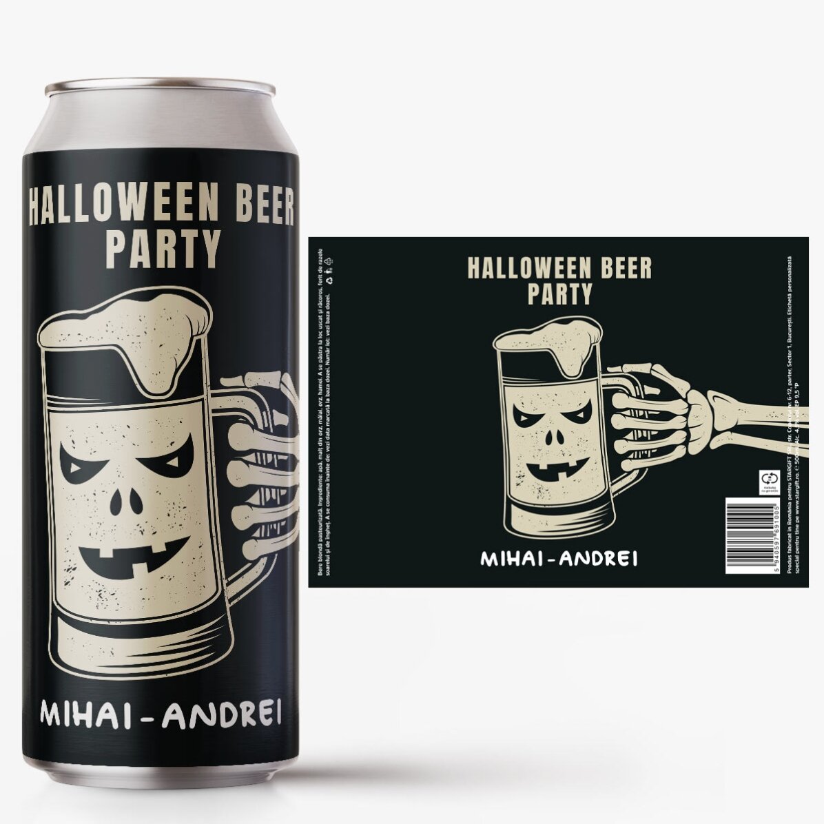 Pivo v plechovce s vlastním textem – Halloween Beer Party