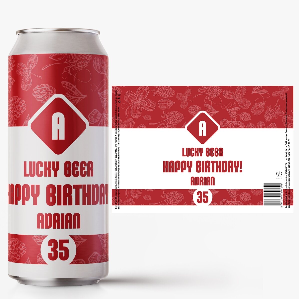 Pivo v plechovce s vlastním textem – Lucky Beer