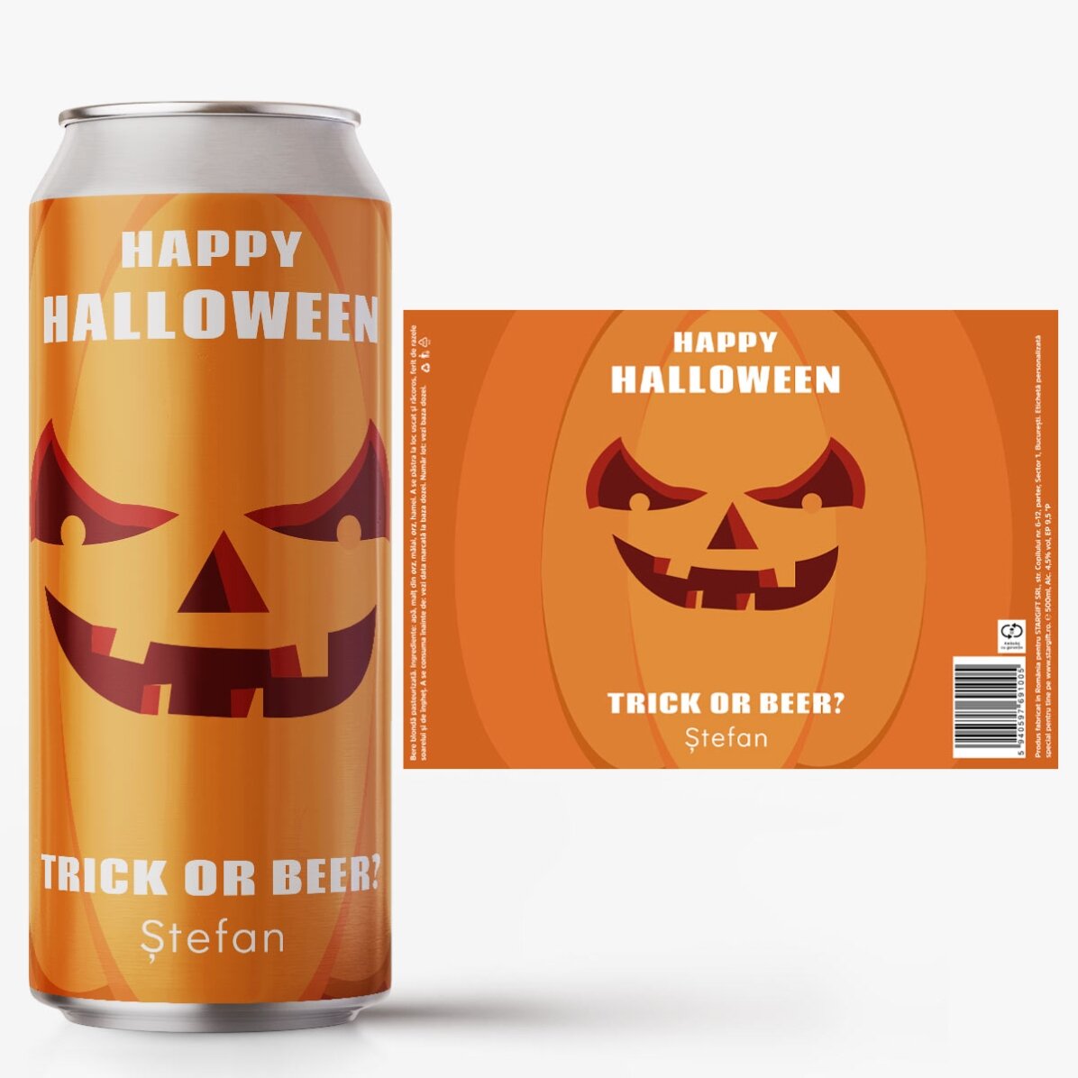 Pivo v plechovce s vlastním textem – Pumpkin