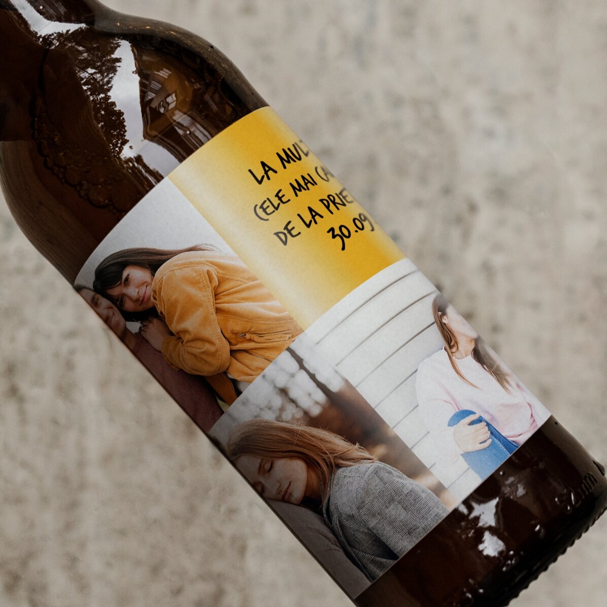 Pivo s vlastním potiskem se 3 fotografiemi a textem