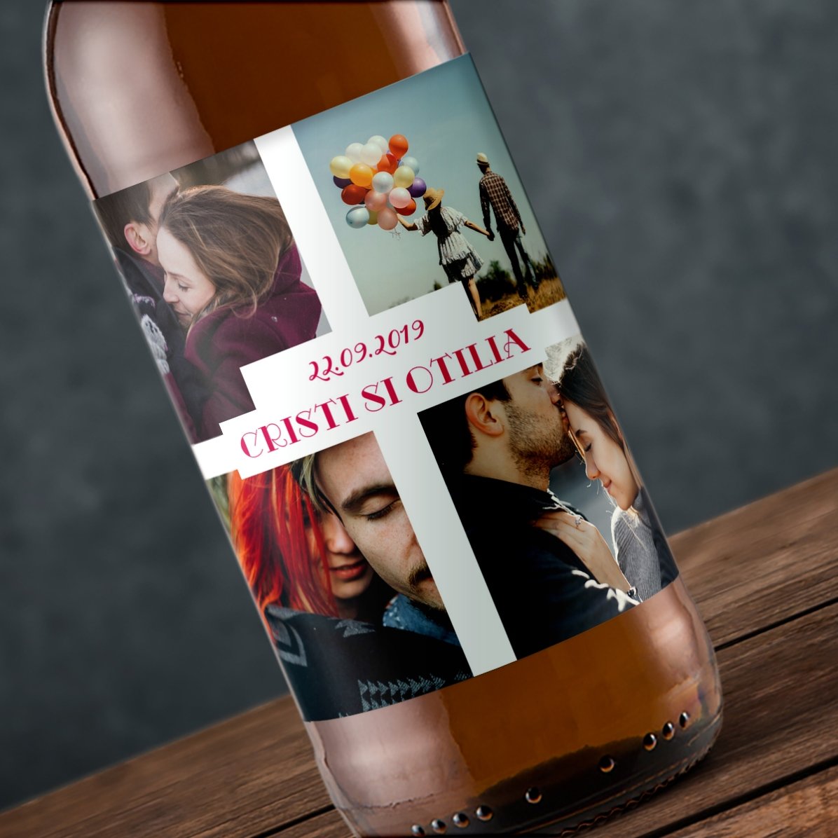 Pivo s vlastním potiskem se 4 fotografiemi a textem – Love