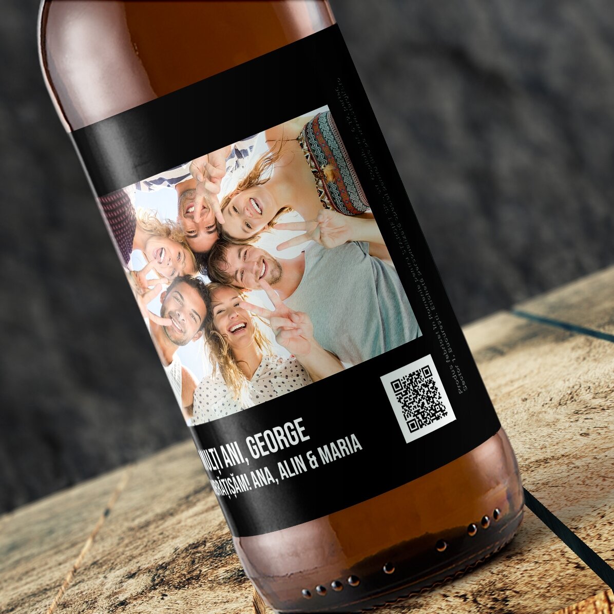Pivo s vlastní fotografií a QR kódem