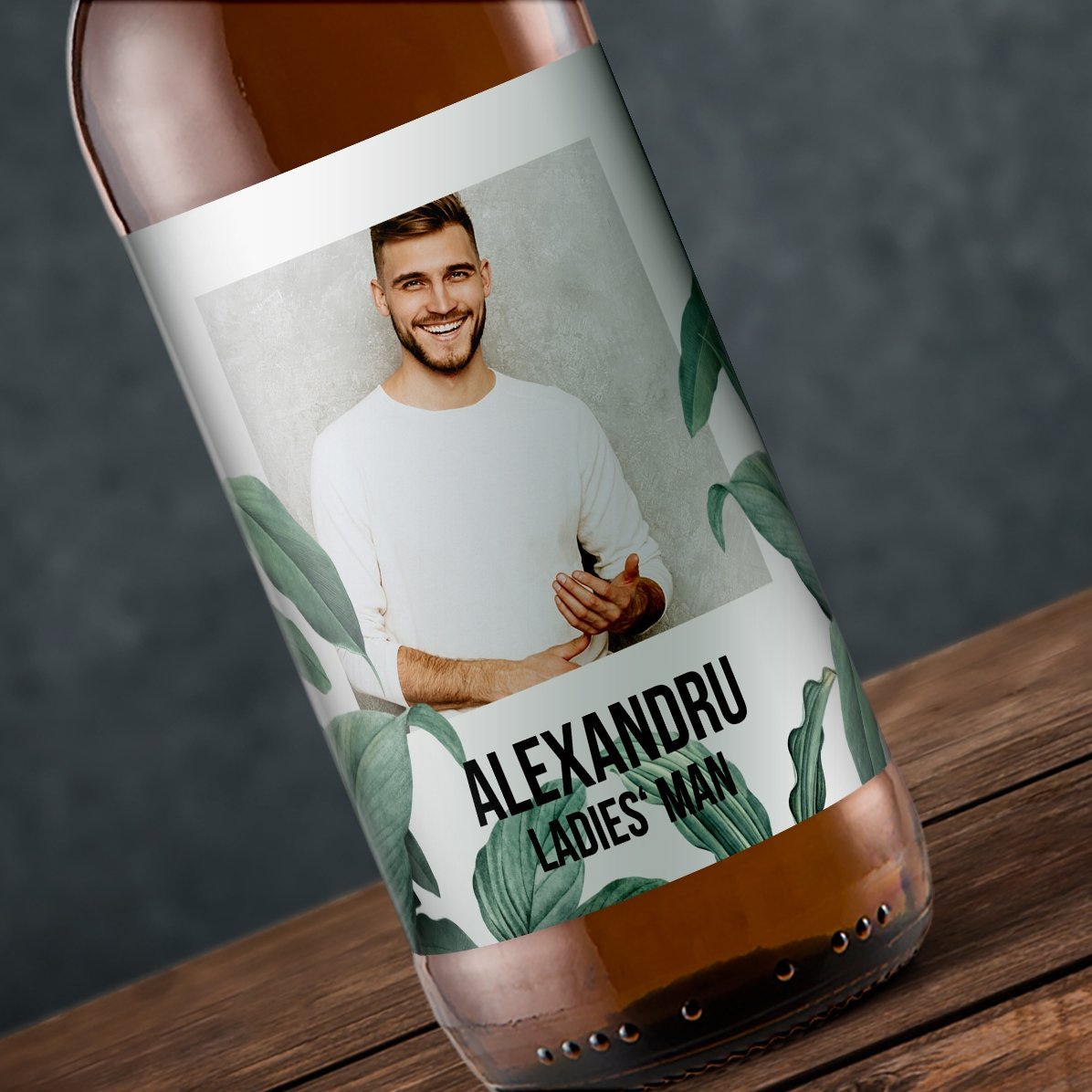 Pivo s vlastní fotografií a textem – Folliage