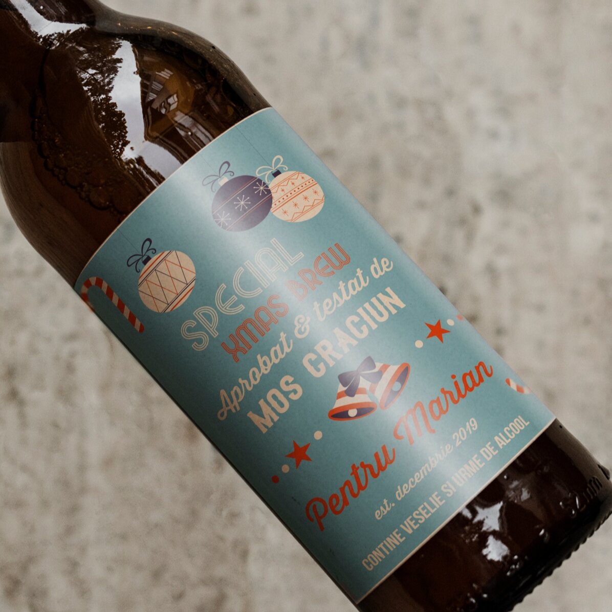 Pivo s vlastním textem – schváleno Santou Clausem