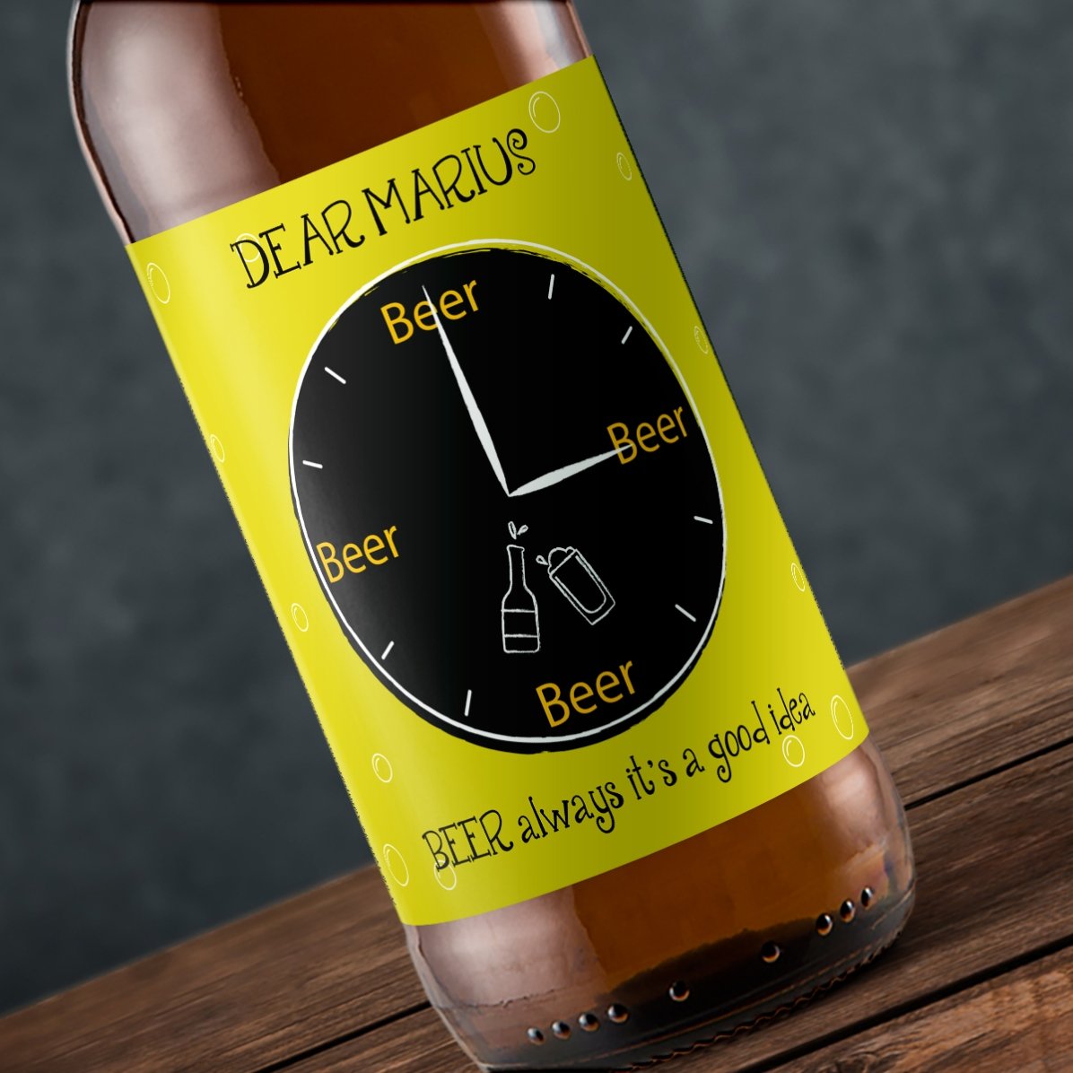 Pivo s vlastním textem – Pivo je vždycky dobrý nápad