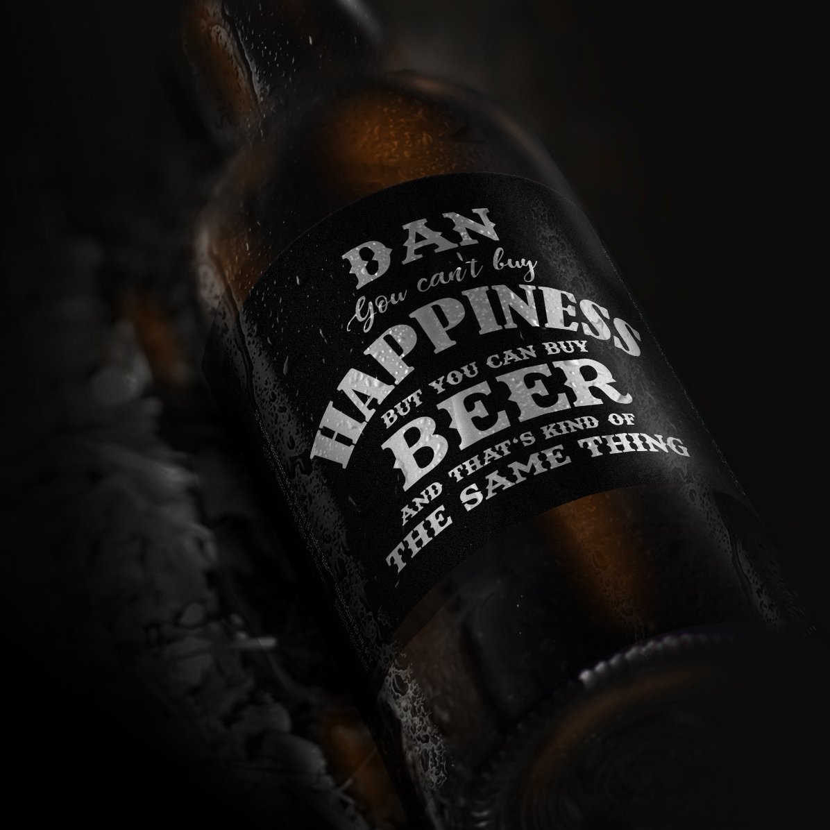 Pivo s vlastním textem – Beer is Happiness