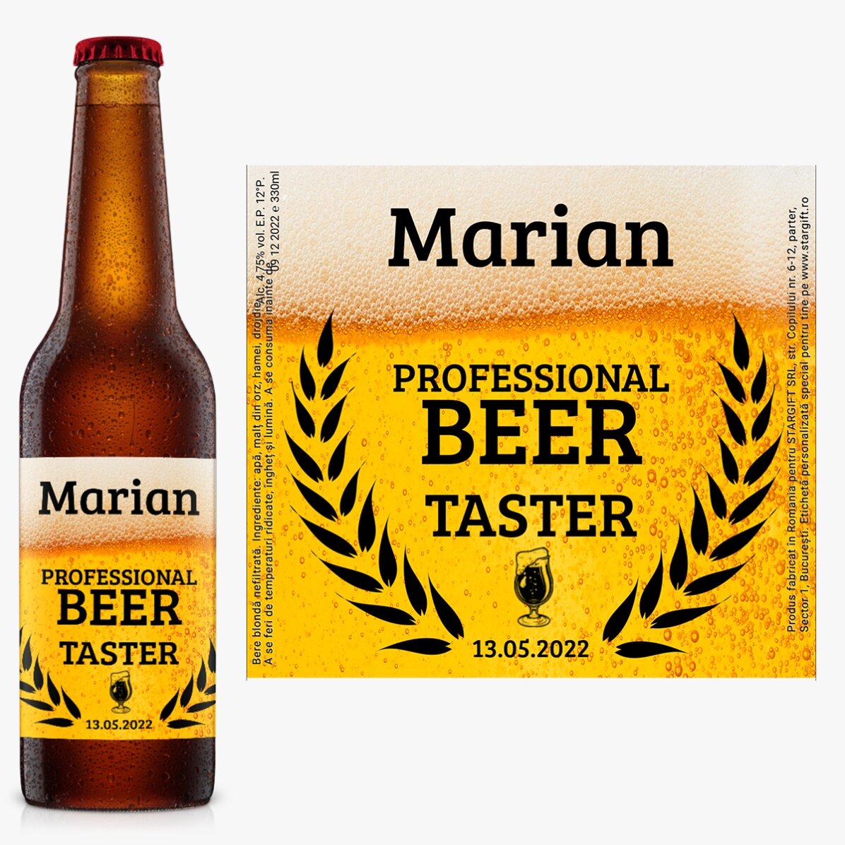 Pivo s vlastním textem – Beer taster
