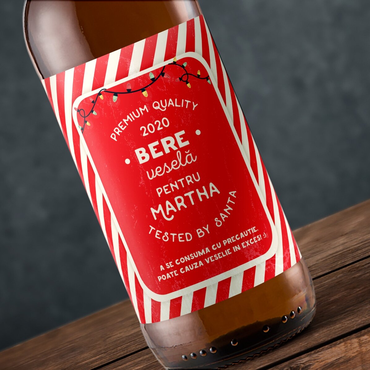 Personalised beer with text - Cheerful beer