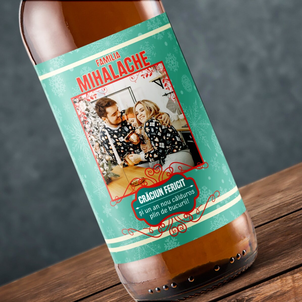 Pivo s vlastní fotografií a textem – Vintage Christmas