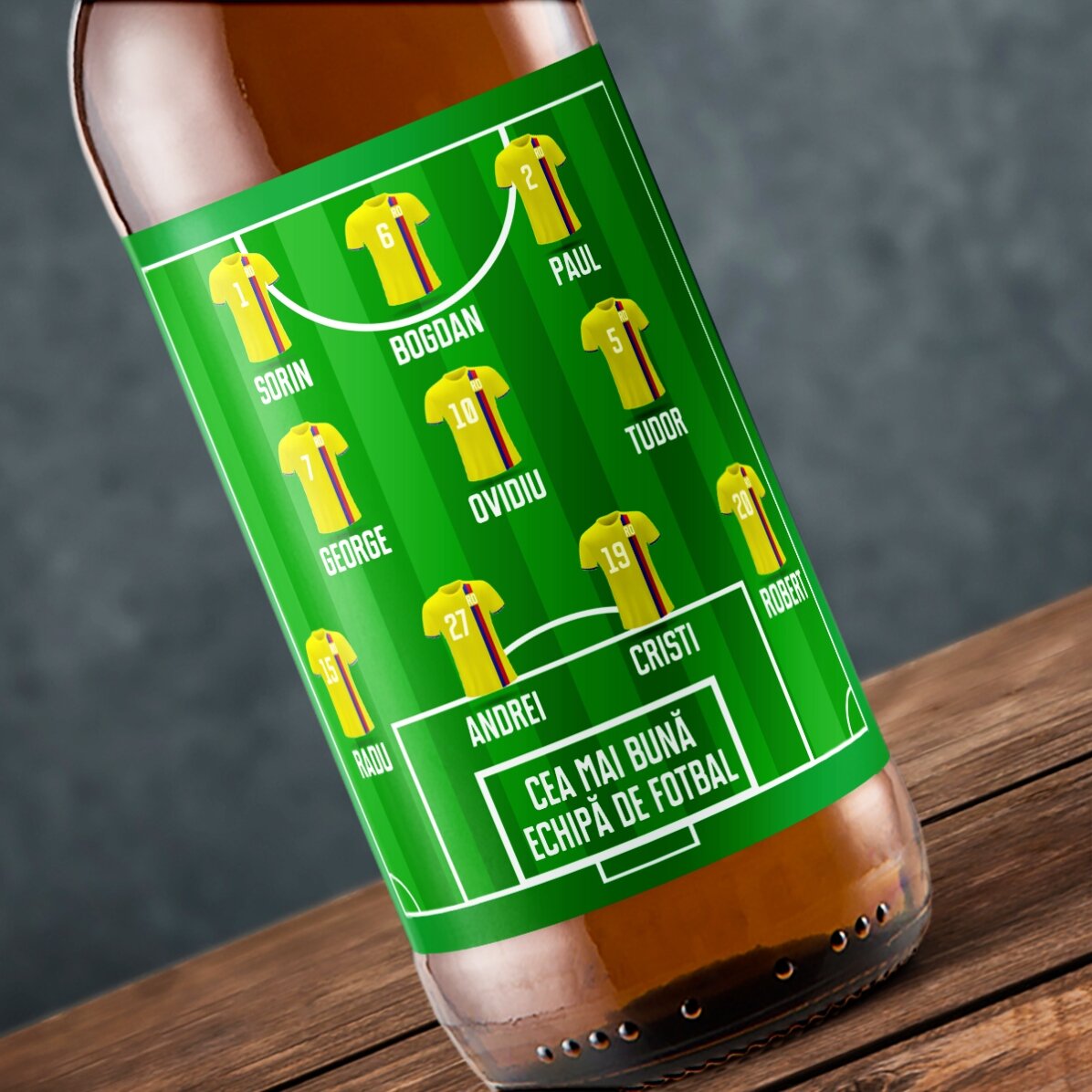 Pivo s vlastním textem – Fotbalový tým