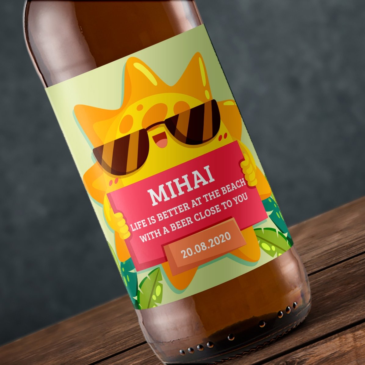 Pivo s vlastním textem – Friendly sun