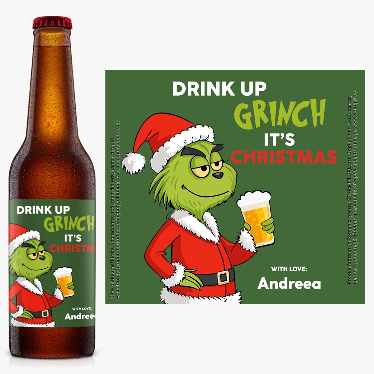 Pivo s vlastním textem – Grinch