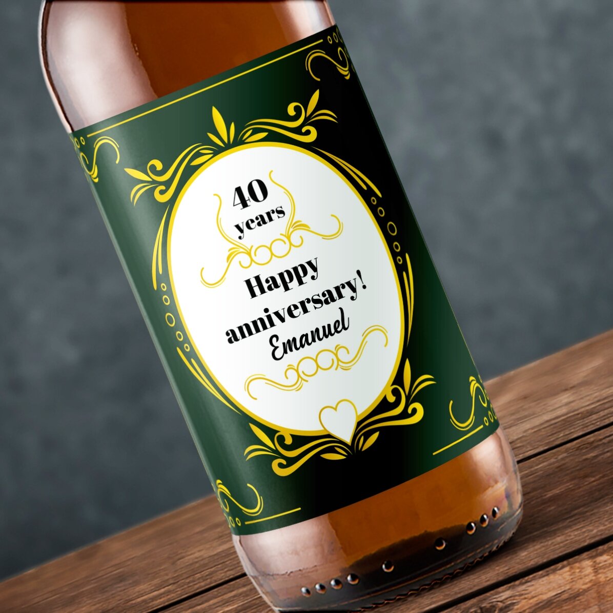 Pivo s vlastním nápisem – Happy anniversary!