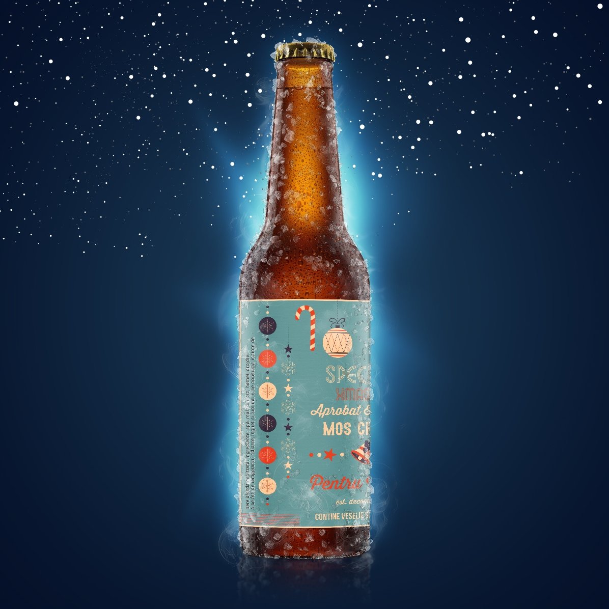 Pivo s vlastním textem – schváleno Santou Clausem