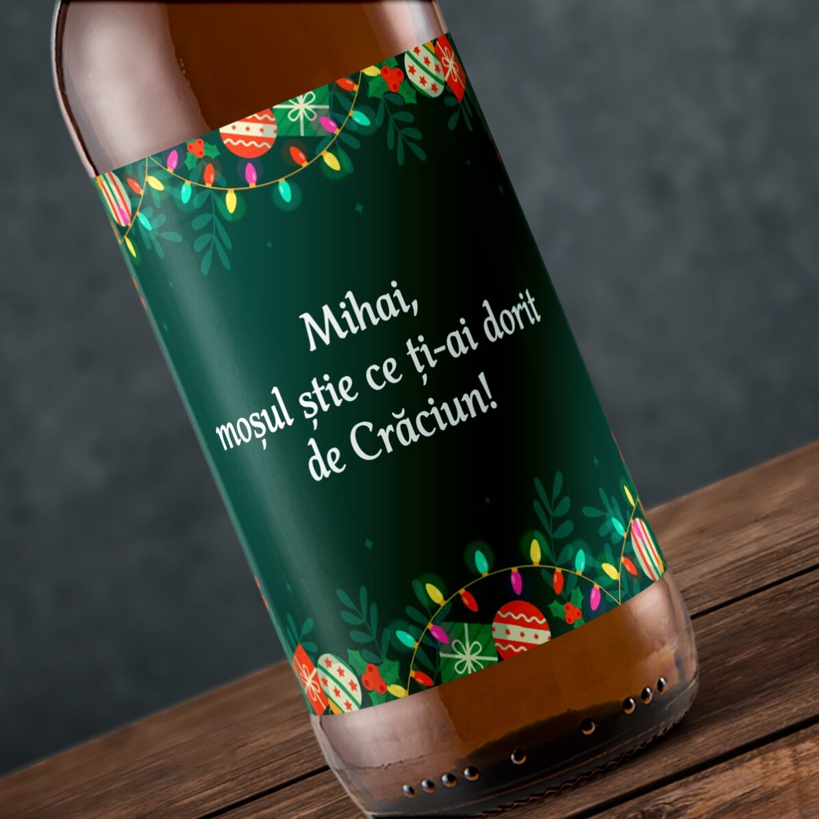 Pivo s vlastním textem – zelené pozadí