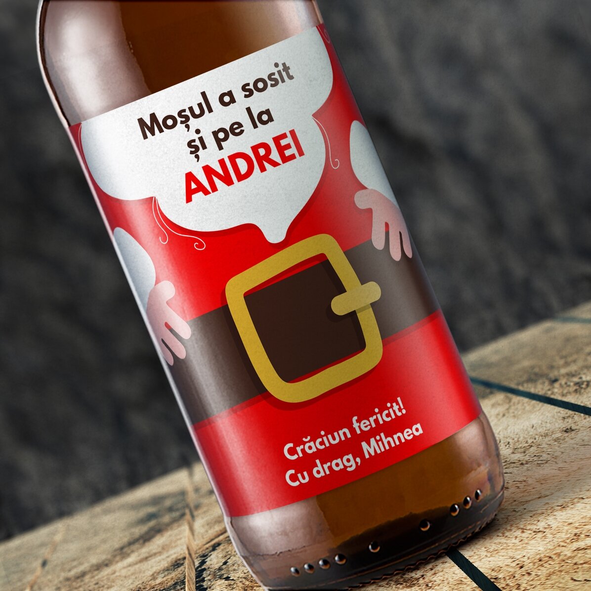 Pivo s vlastním textem – Santa už dorazil
