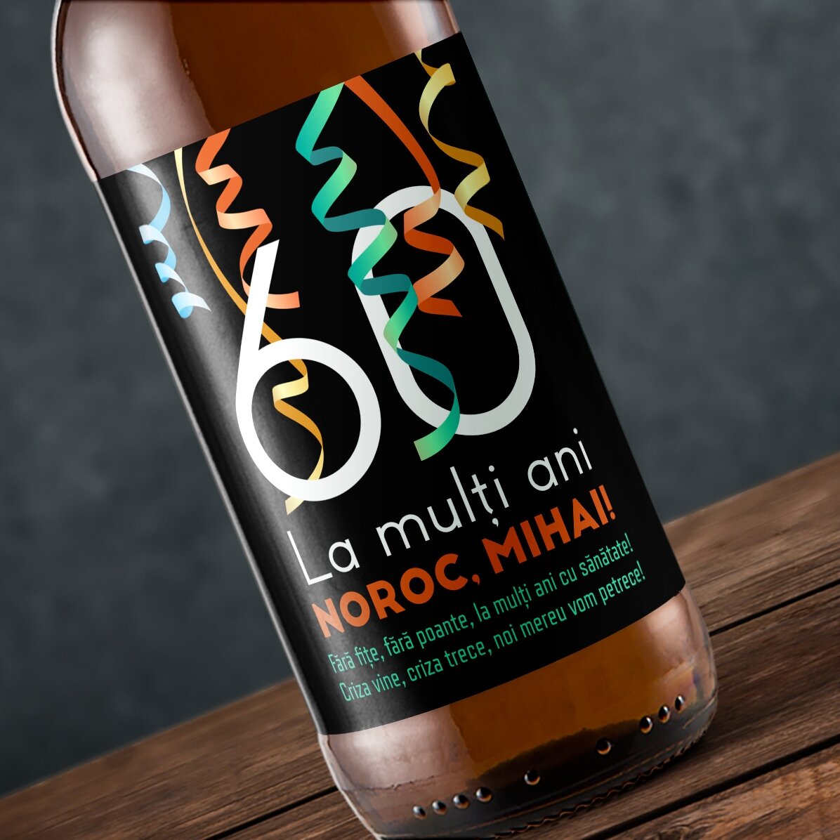 Pivo s vlastním nápisem – Na zdraví