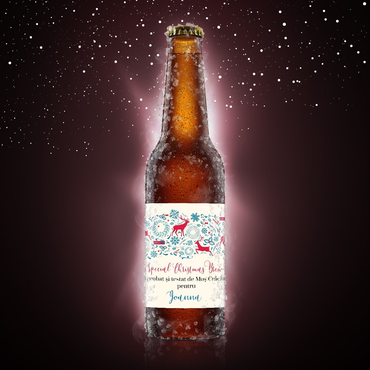 Pivo s vlastním textem – Reindeer