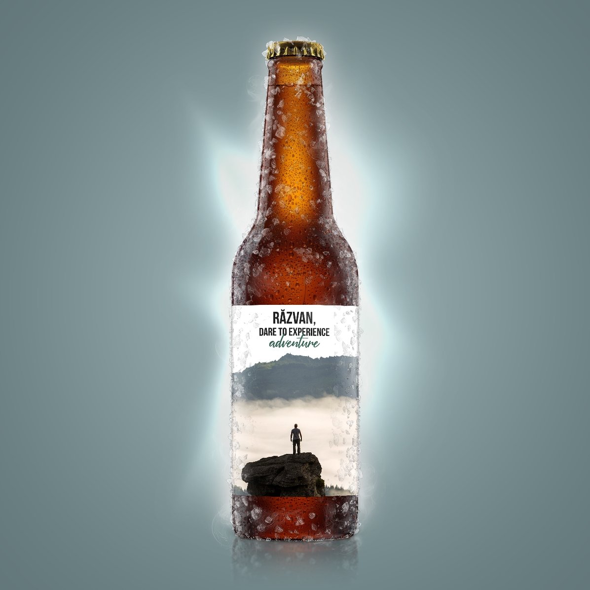 Pivo s vlastním textem a fotografií – Dare to...