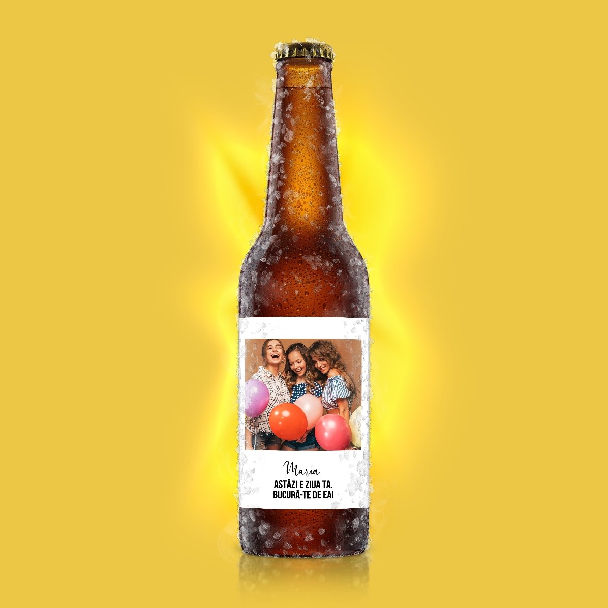 Pivo s vlastním textem a fotografií – Štěstí