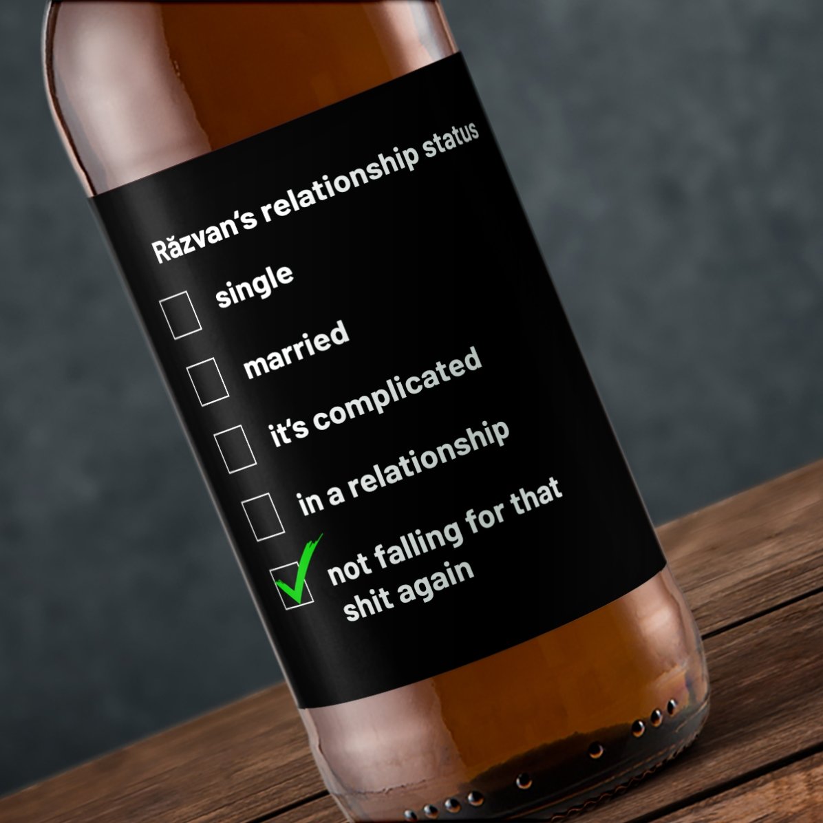 Pivo s vlastním textem – Single