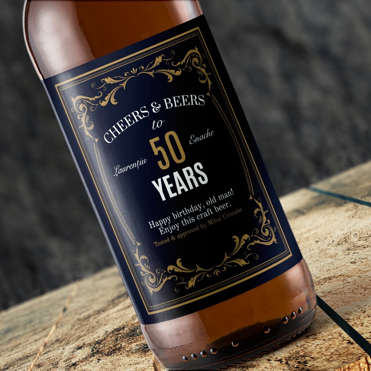 Pivo s vlastním textem – Vintage 50