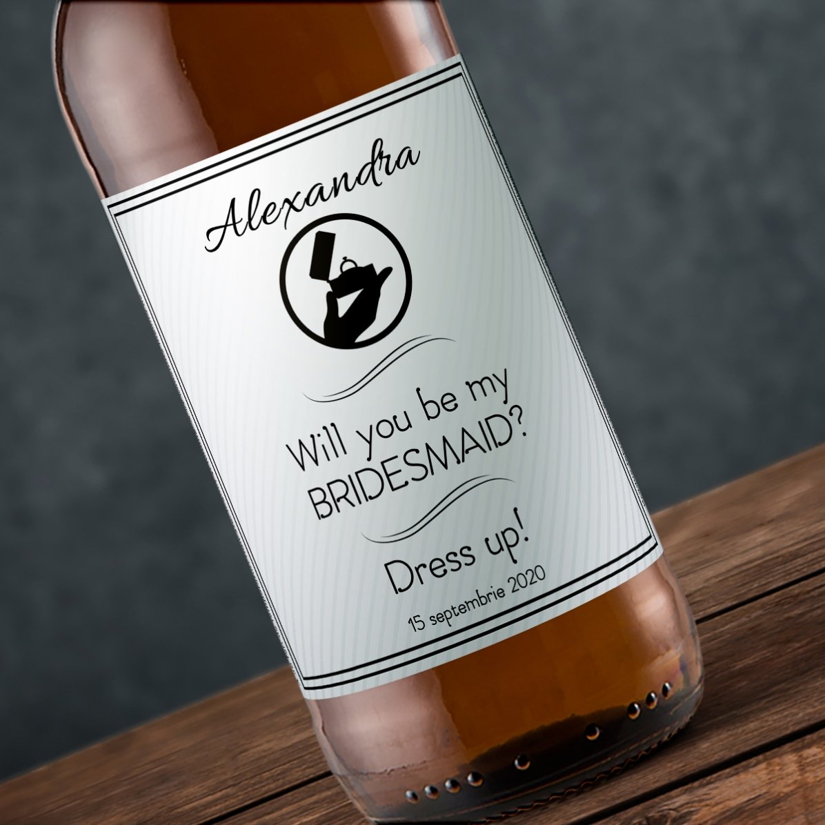Pivo s vlastním textem – Will you be my bridesmaid?