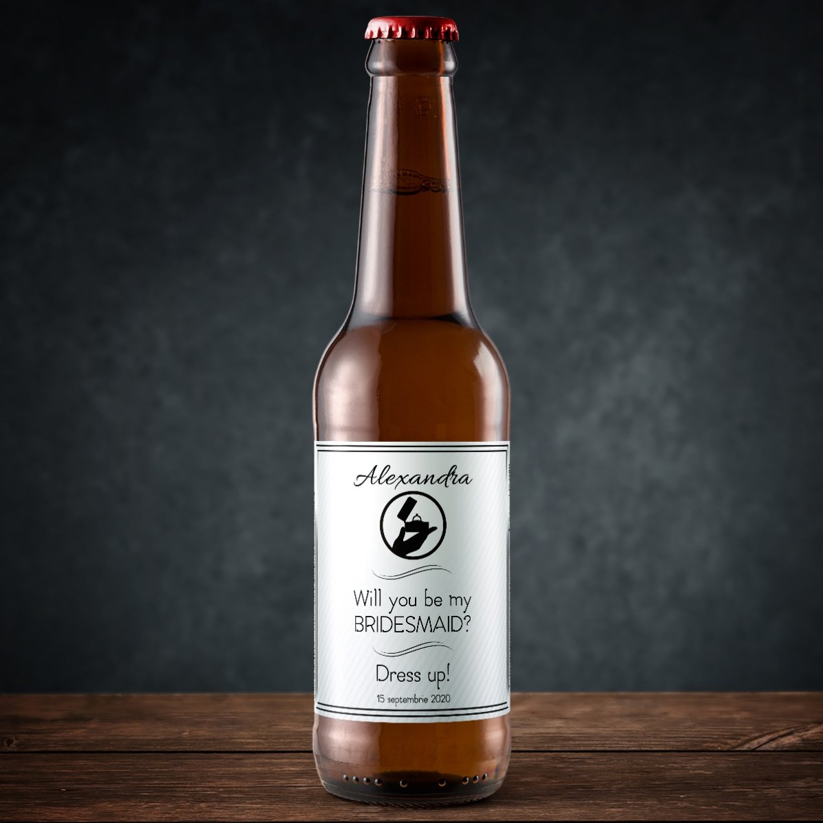 Pivo s vlastním textem – Will you be my bridesmaid?