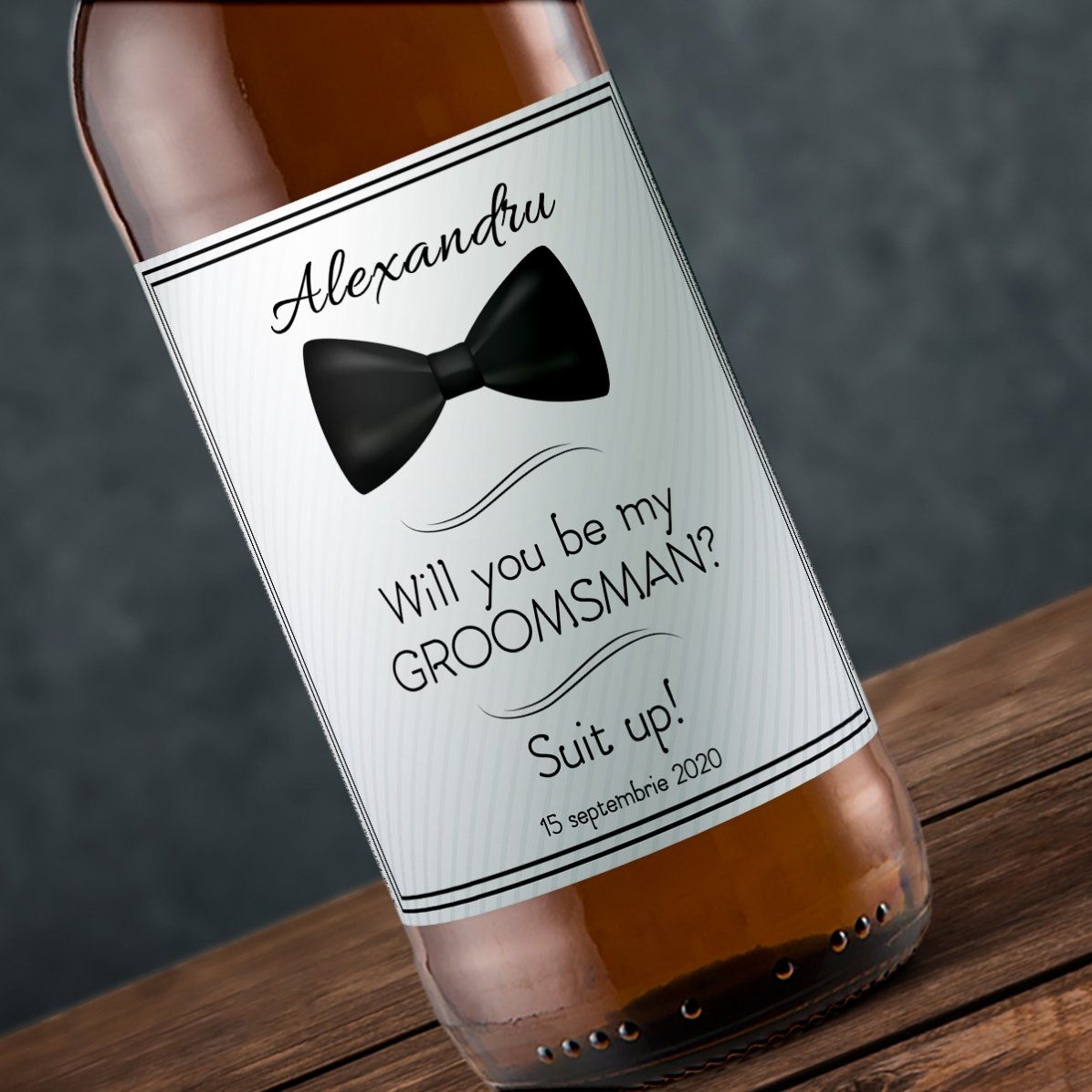 Pivo s vlastním textem – Will you be my groomsman?