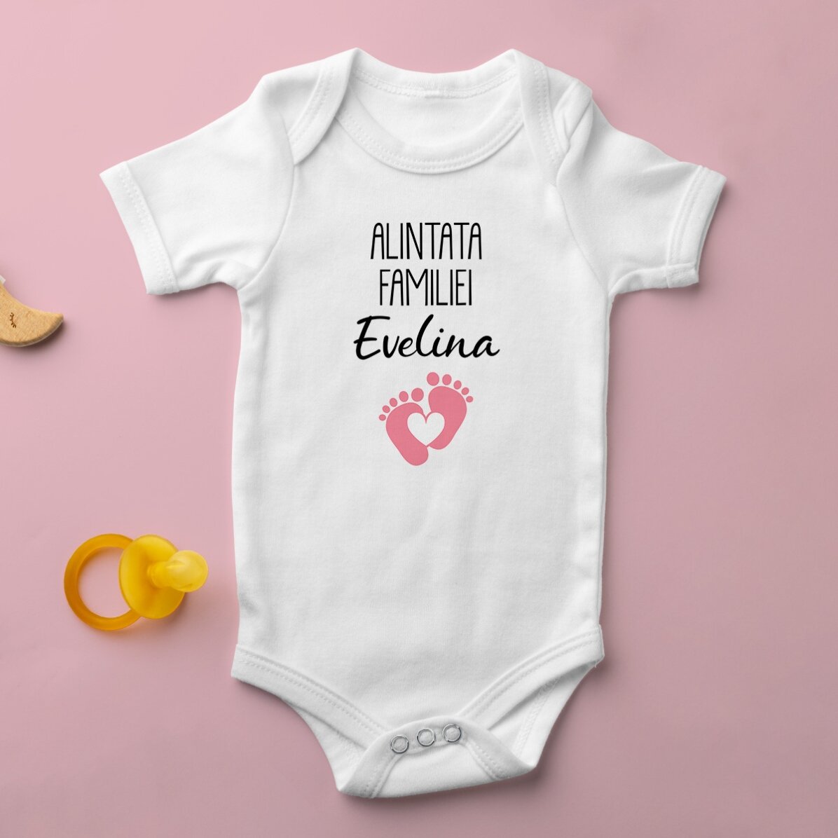 Dětské body s vlastním nápisem – Nový člen rodiny