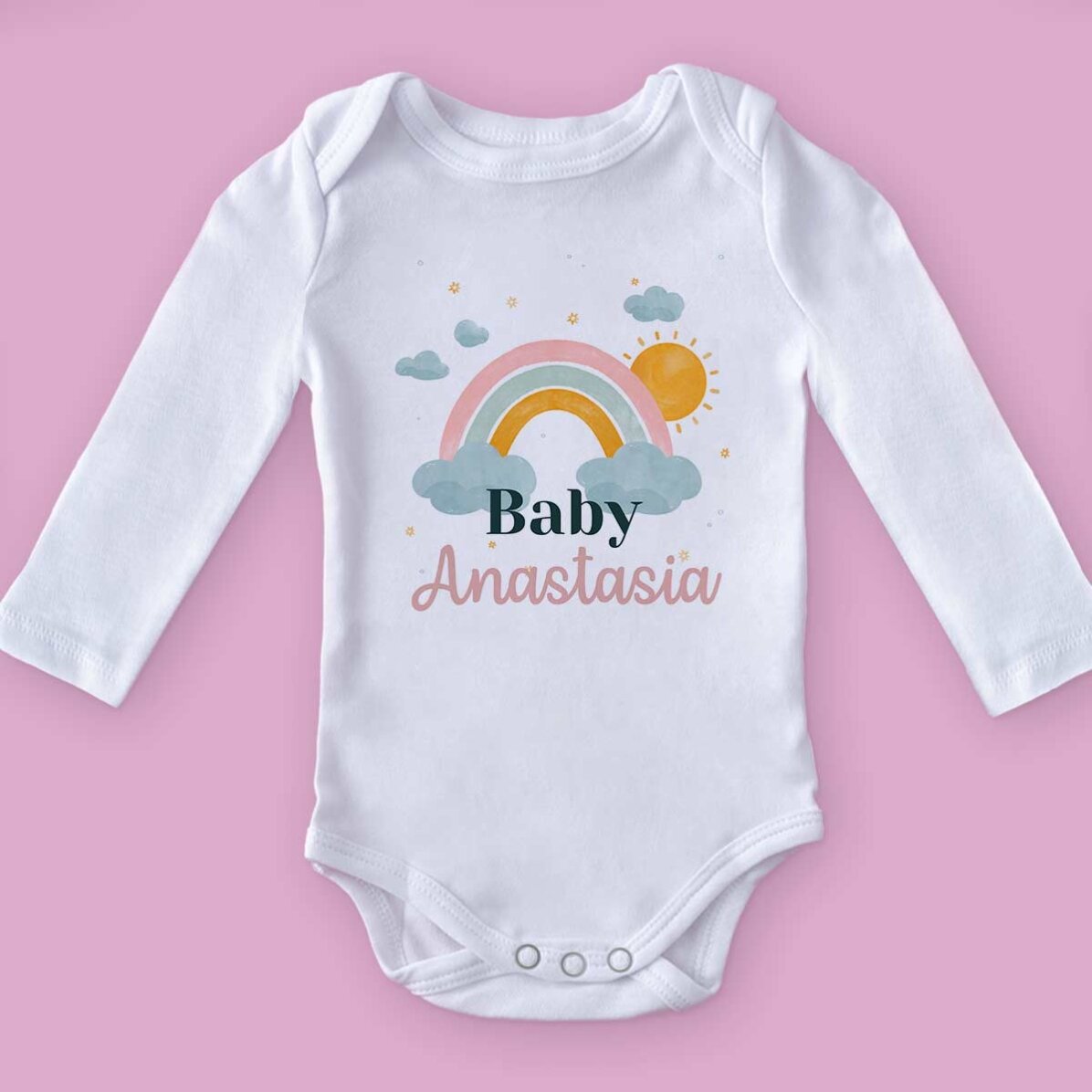 Dětské body s vlastním jménem – Duha