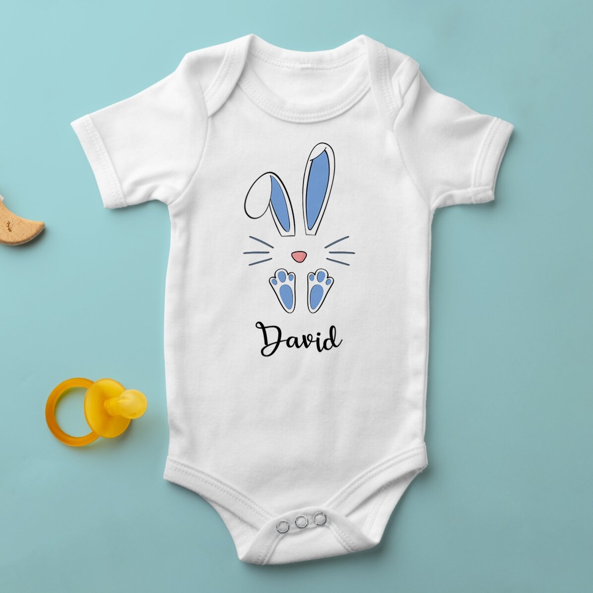 Dětské body s vlastním jménem – Velikonoční zajíček