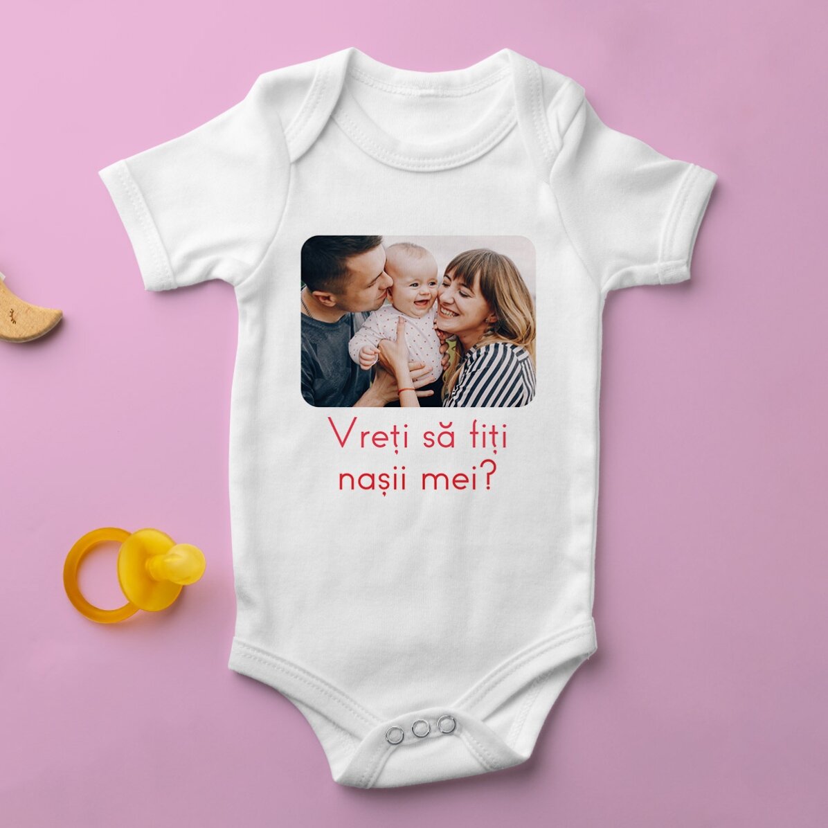 Dětské body s vlastní fotografií a textem